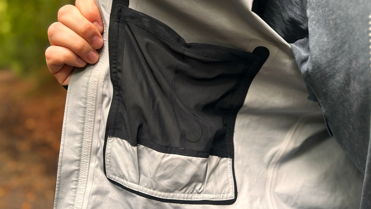Interior pocket on the north face summit superior futurelight waterproof running jacket