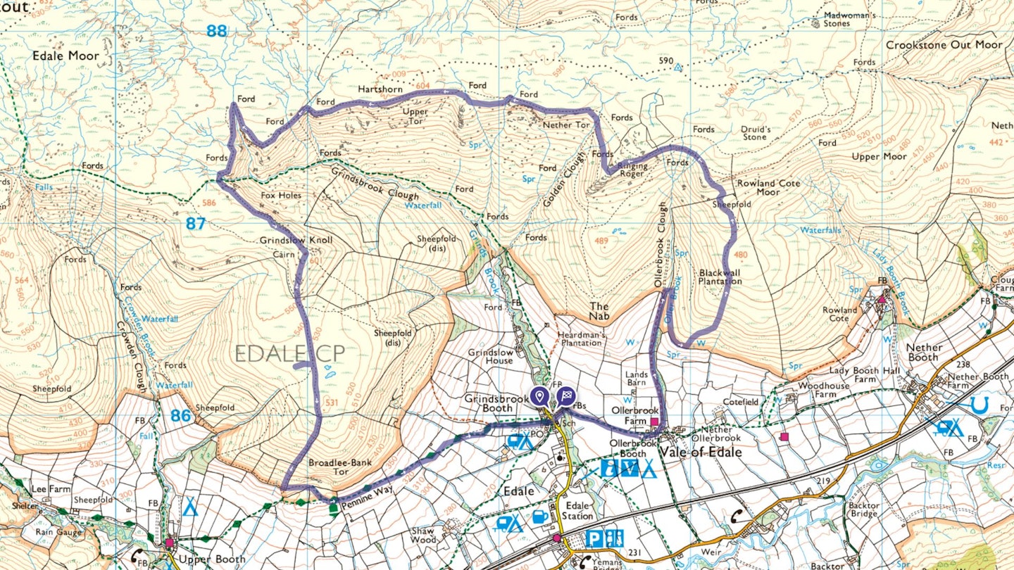 Edale ridges map