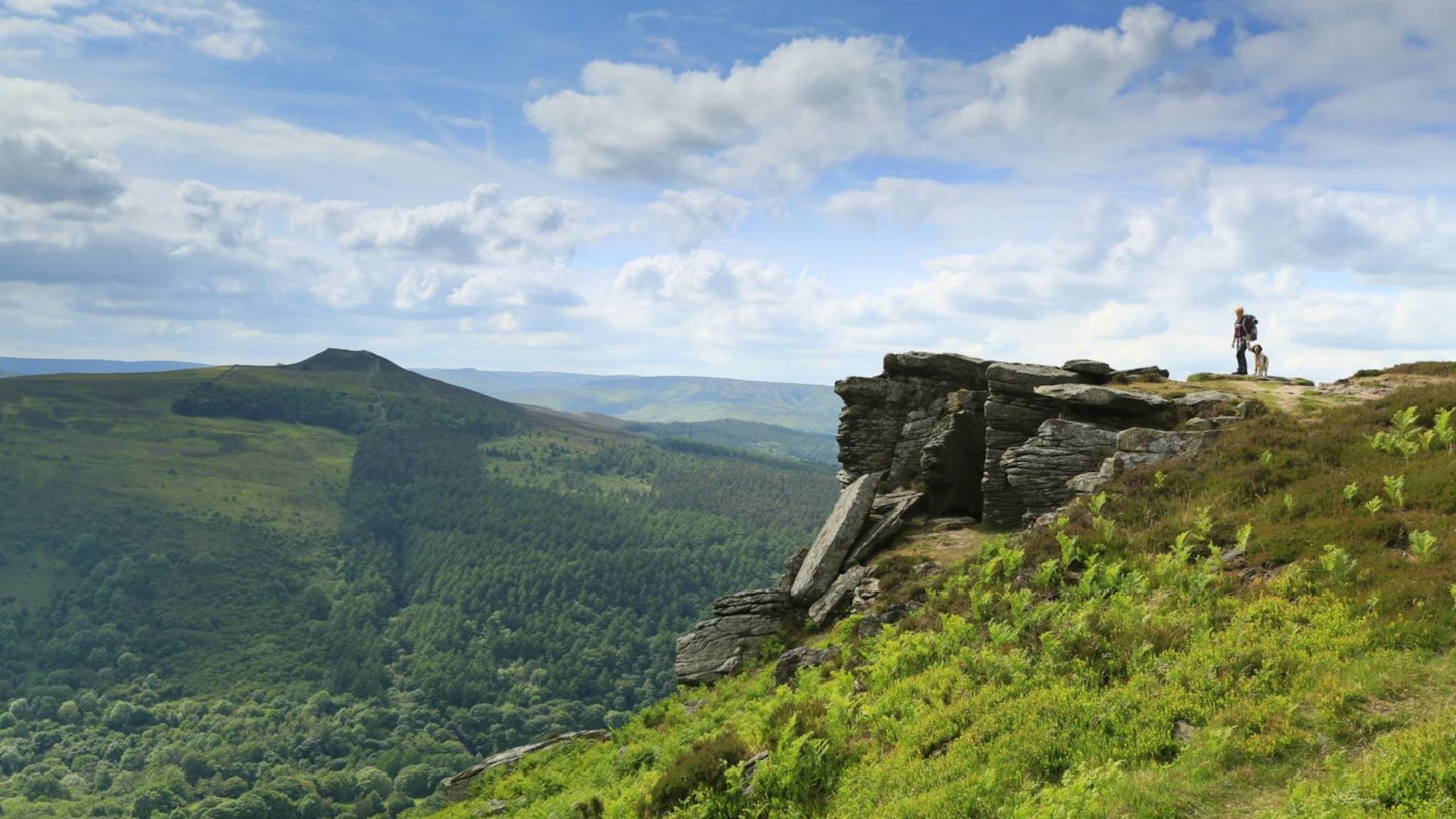 Looking to Win Hill from Bamford Edge Peak District