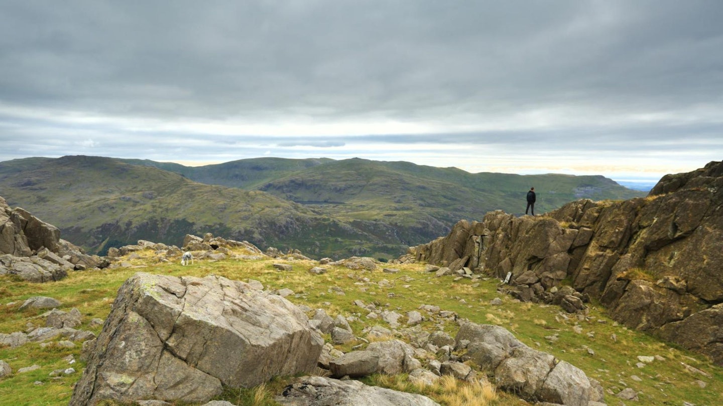 Looking west from the summit of Harter Fell Lake District