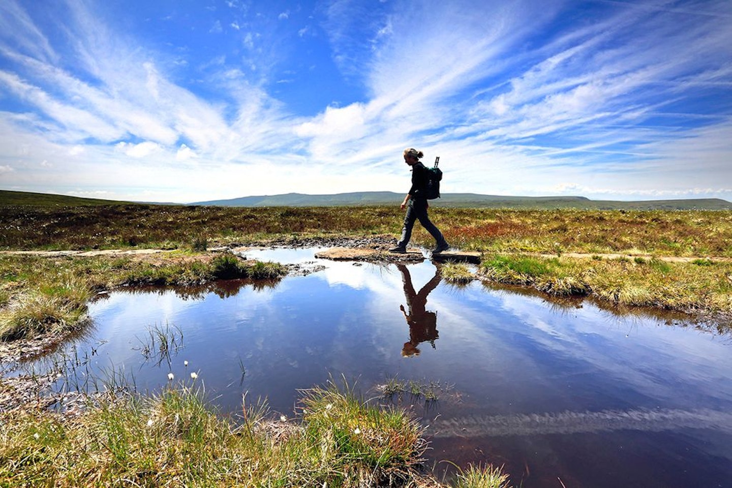 Peat blackens the water