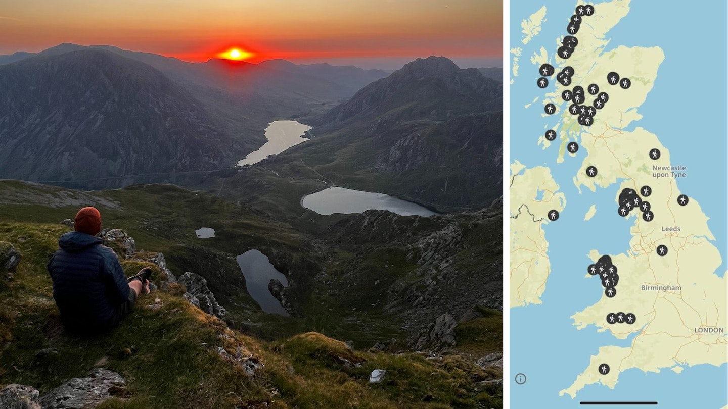 Russ Moorhouse wild camping Trail 100 map