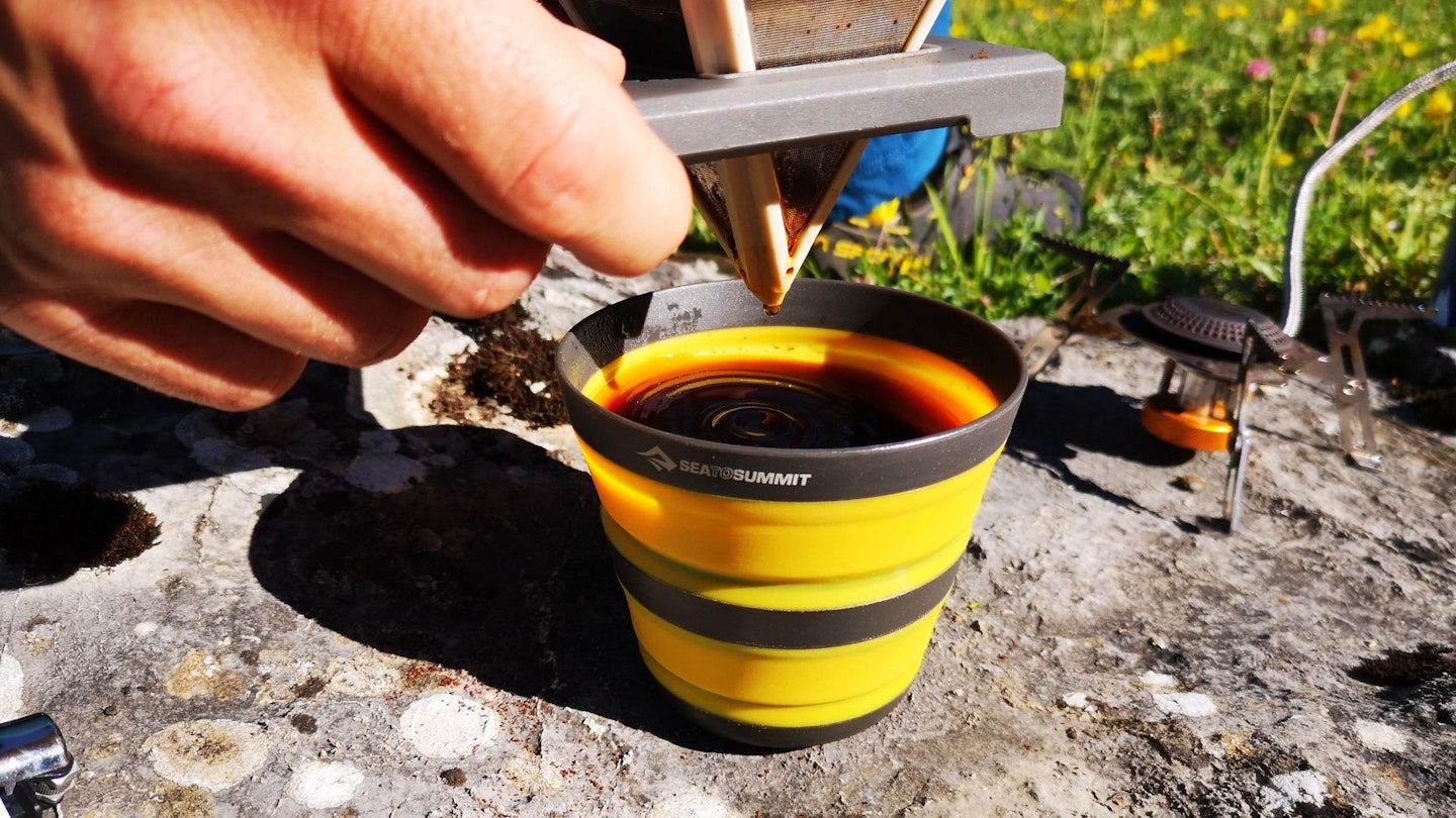 S2S collapsible coffee drip in use (2)