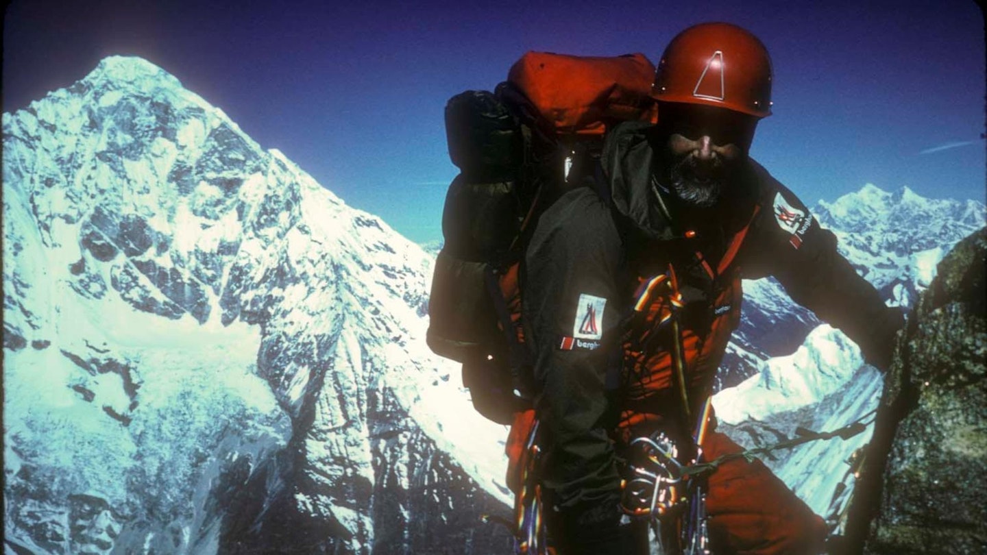 Sir Chris Bonington on Menlungtse in 1987