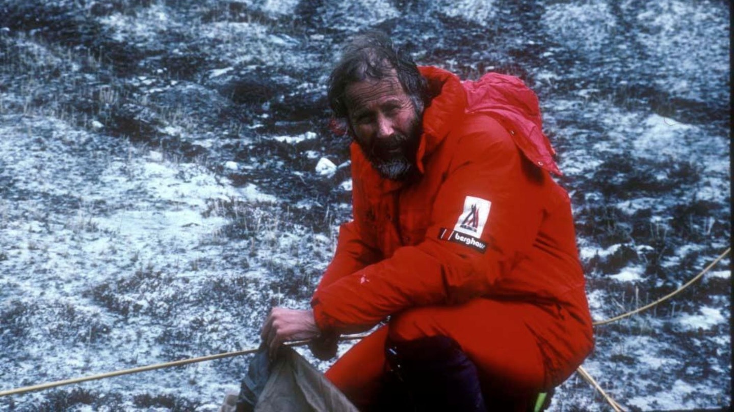 Sir Chris Bonington on Menlungtse in 1988 - Chris Bonington Picture Library