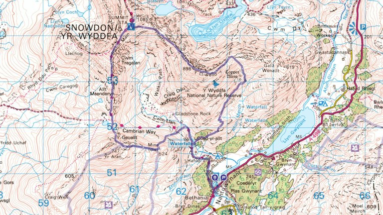 Snowdon Map Climb Snowdon from its quieter south side – mapped route guide