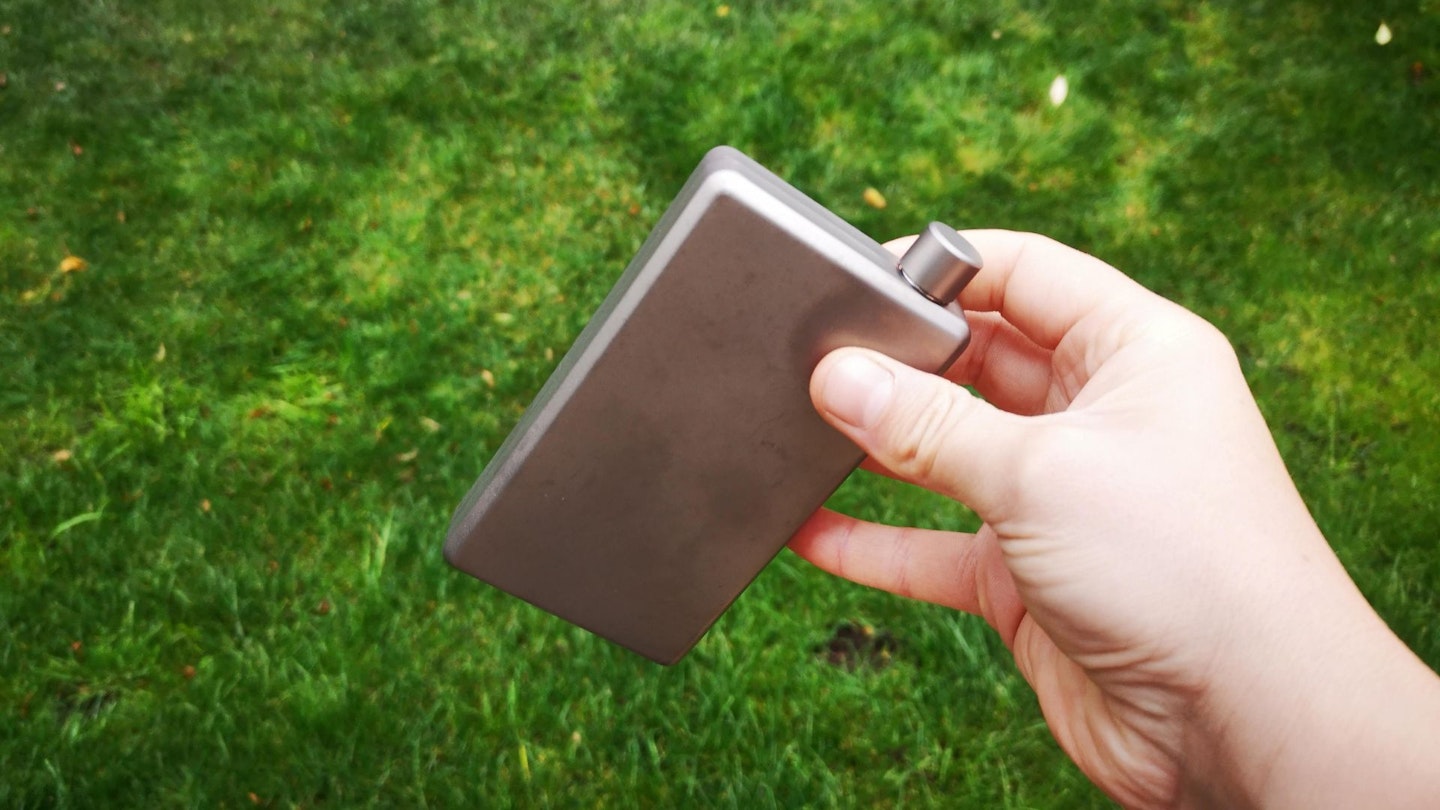 Titanium hip flask