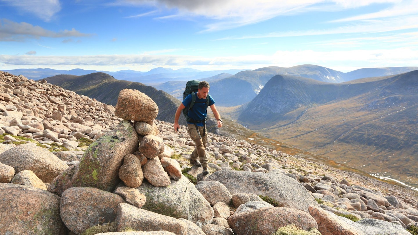 Climbing Ben Macdui from the south, Cairngorms