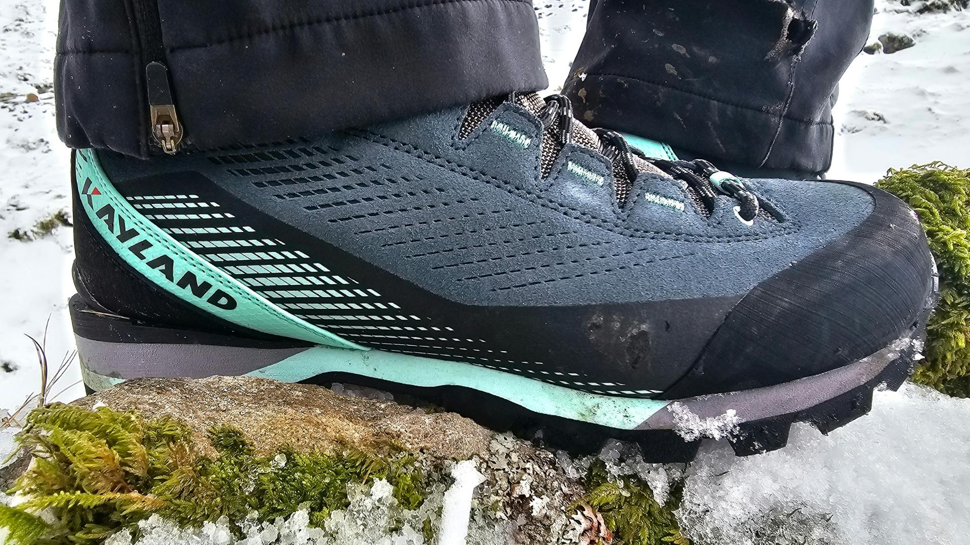 Chaussure De Randonnée Kayland Grand Tour GTX Homme - Gore-Tex, Semelle Vibram, Tige Daim, Protection Cheville - Gris Lime, Taille 46 EU