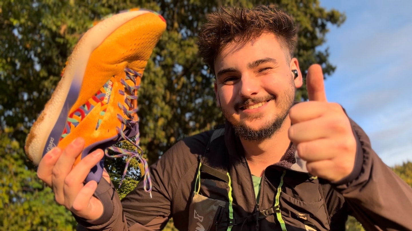 LFTO gear tester Milo Wilson giving a thumbs up to the Brooks Ghost 16 shoes