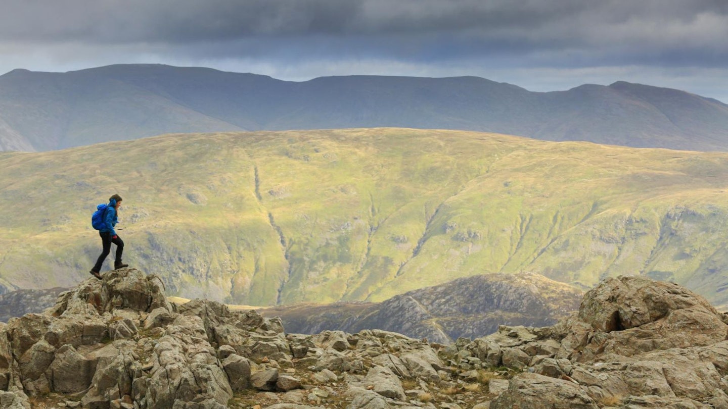 Looking to Fairfield from the summit of Glaramara Lake District