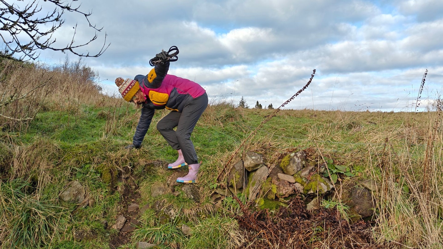 PeakPerformance Helium Utility Down Hood Jacket in action