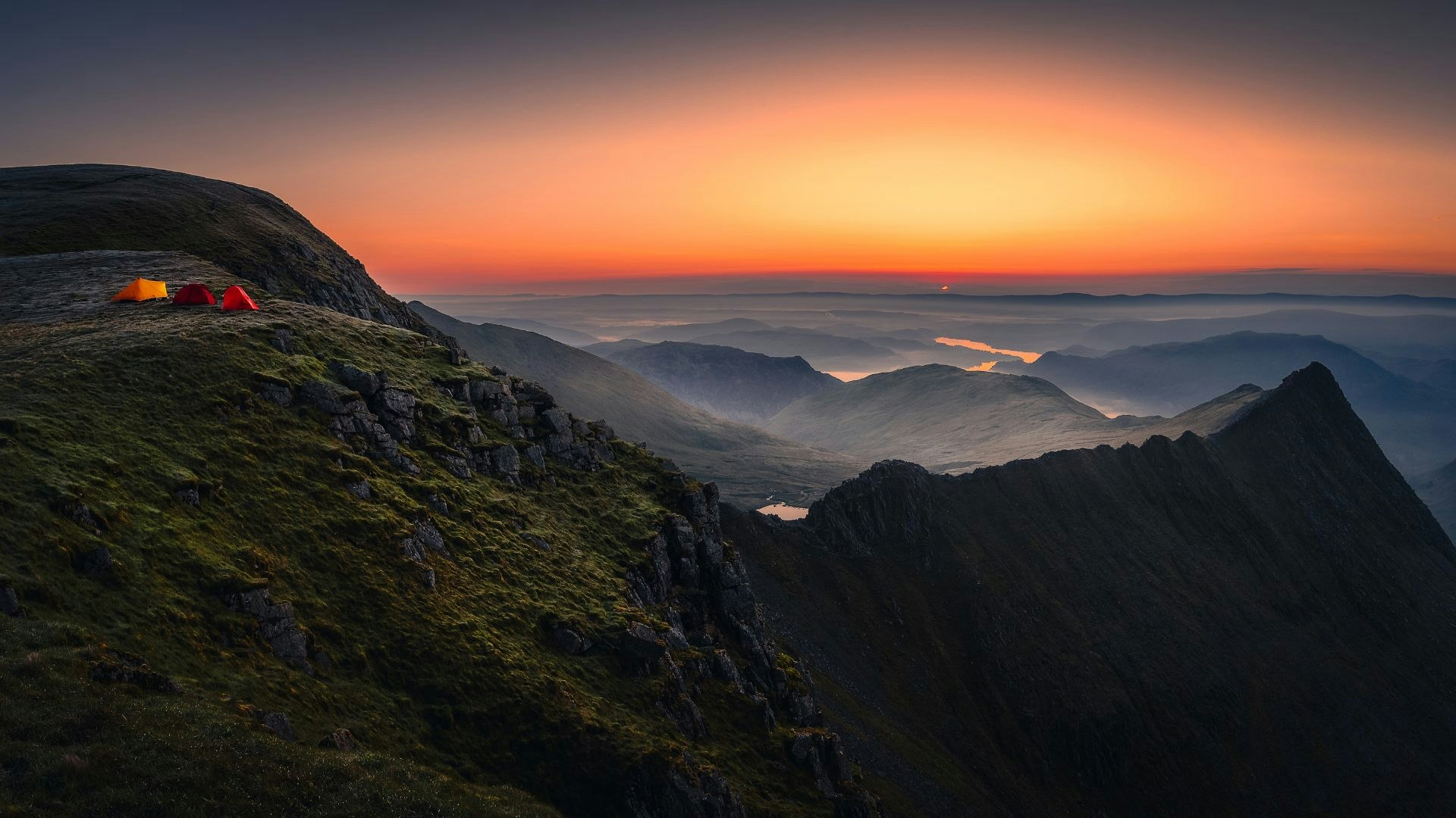 Striding Edge wild camp, Lake District, Padam Gurung