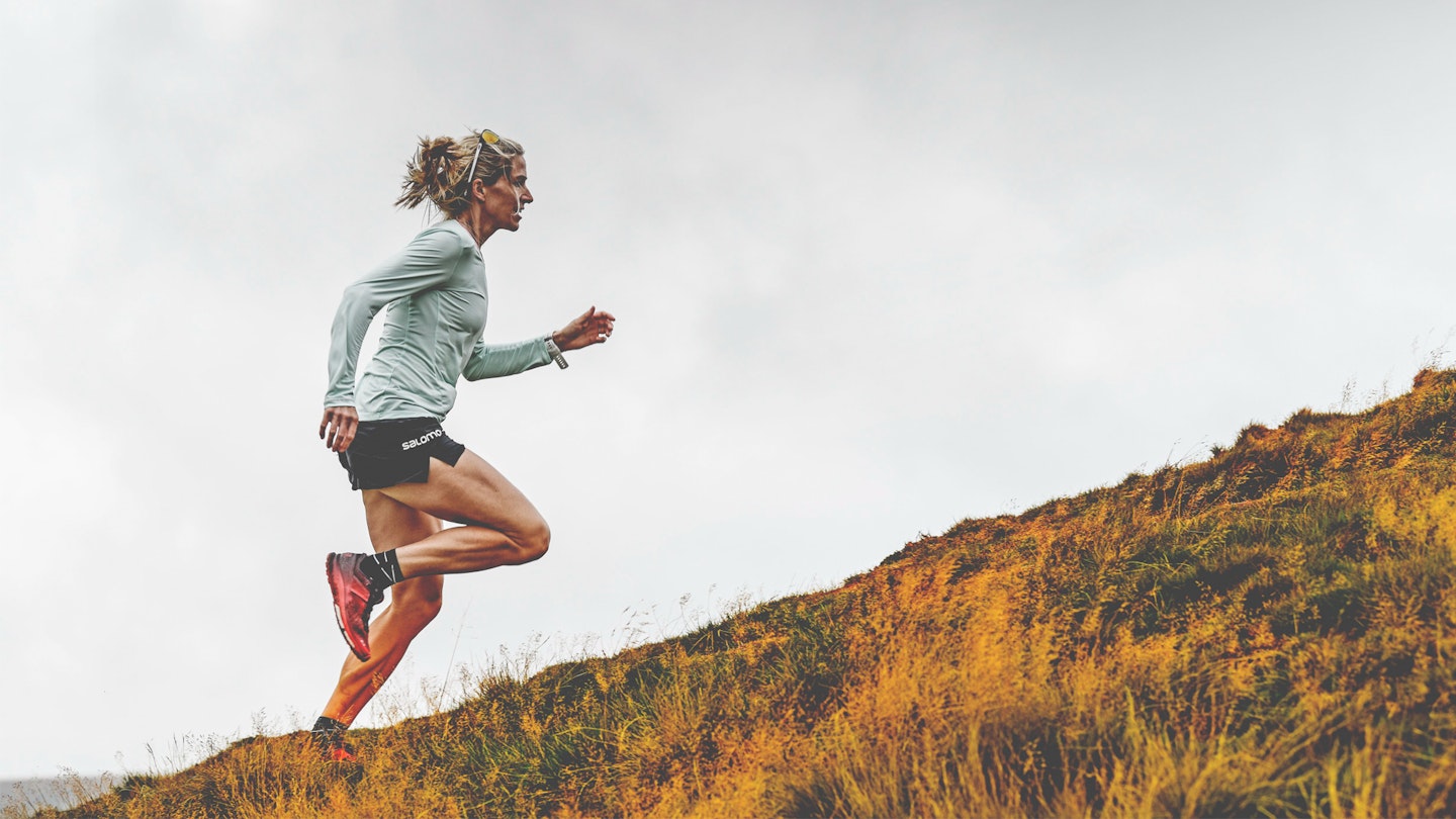 Trail runner doing hill sessions by Bob Atkins