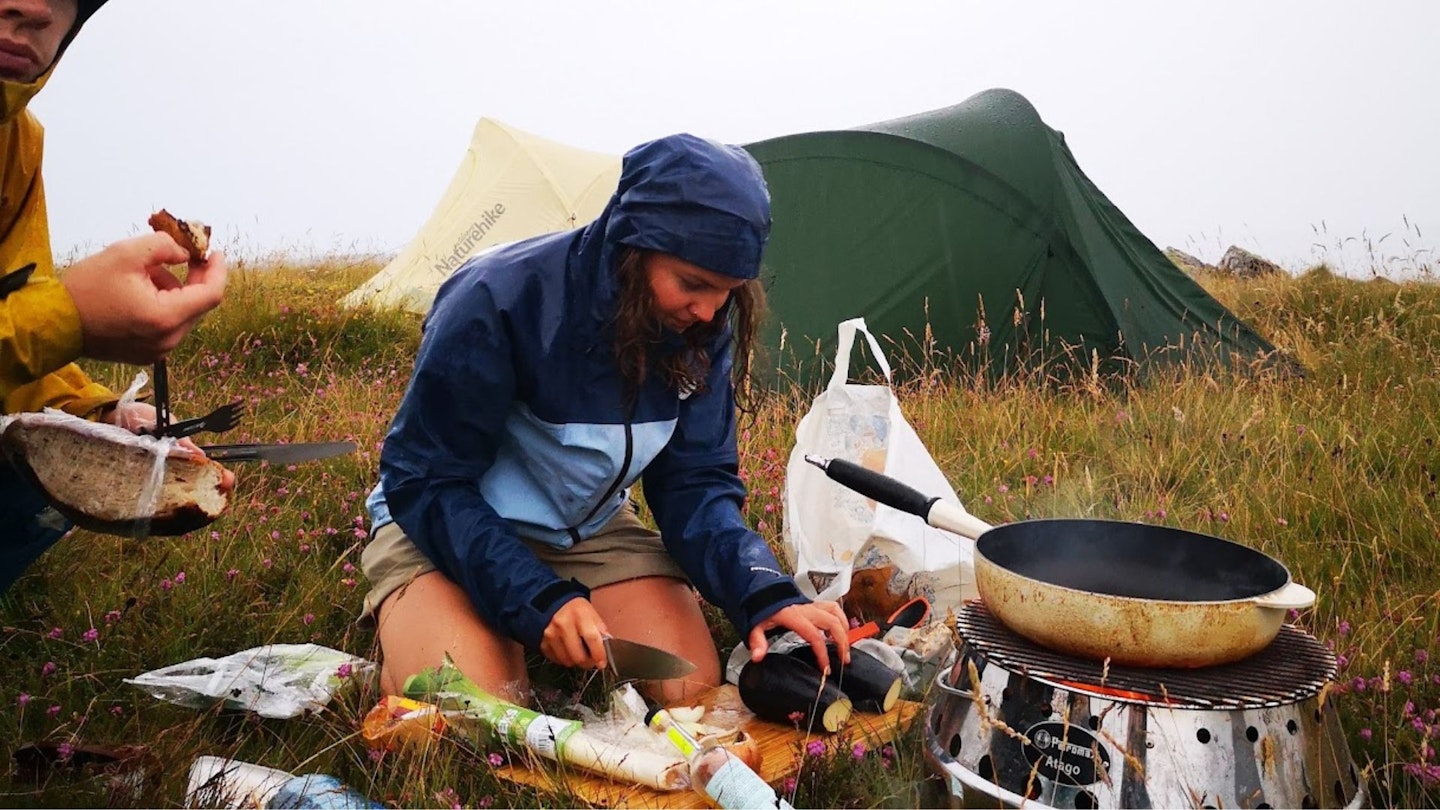 Cooking in the rain