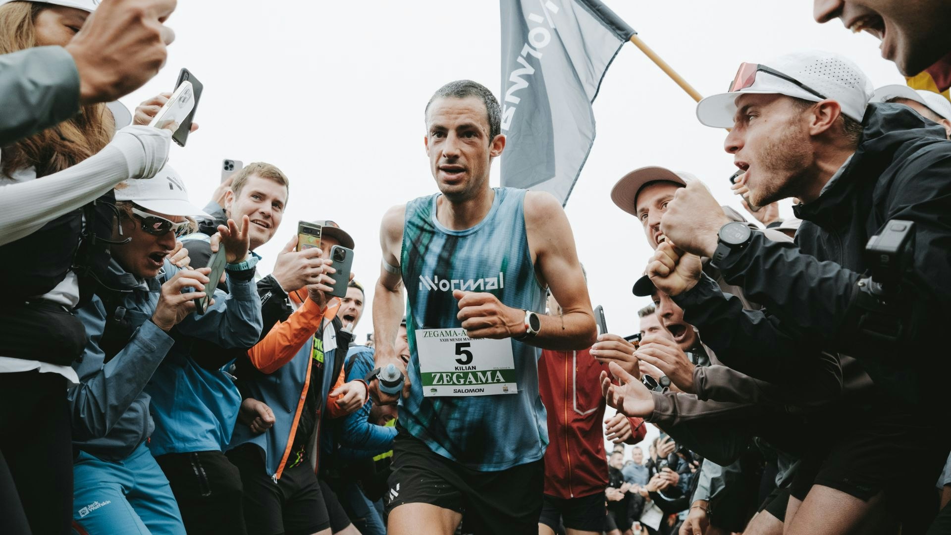 Kilian Jornet racing in Zegama