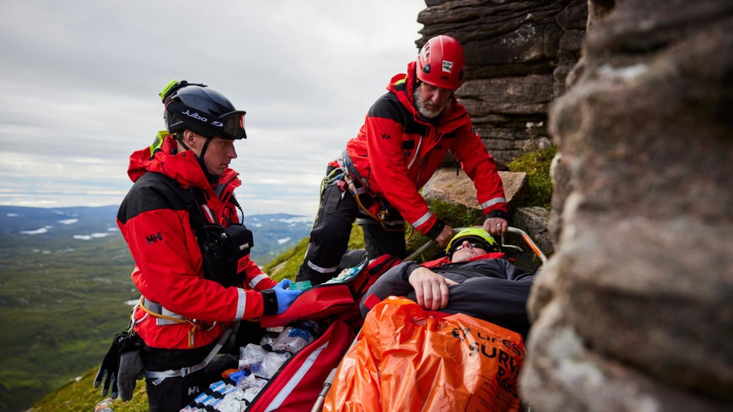 Mountain Rescue evacuating a casualty