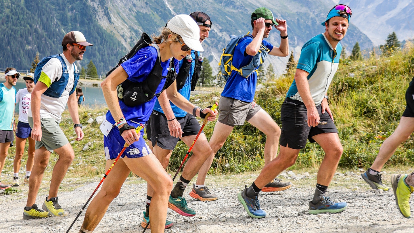 Ultra trail runner Katie Schieder racing