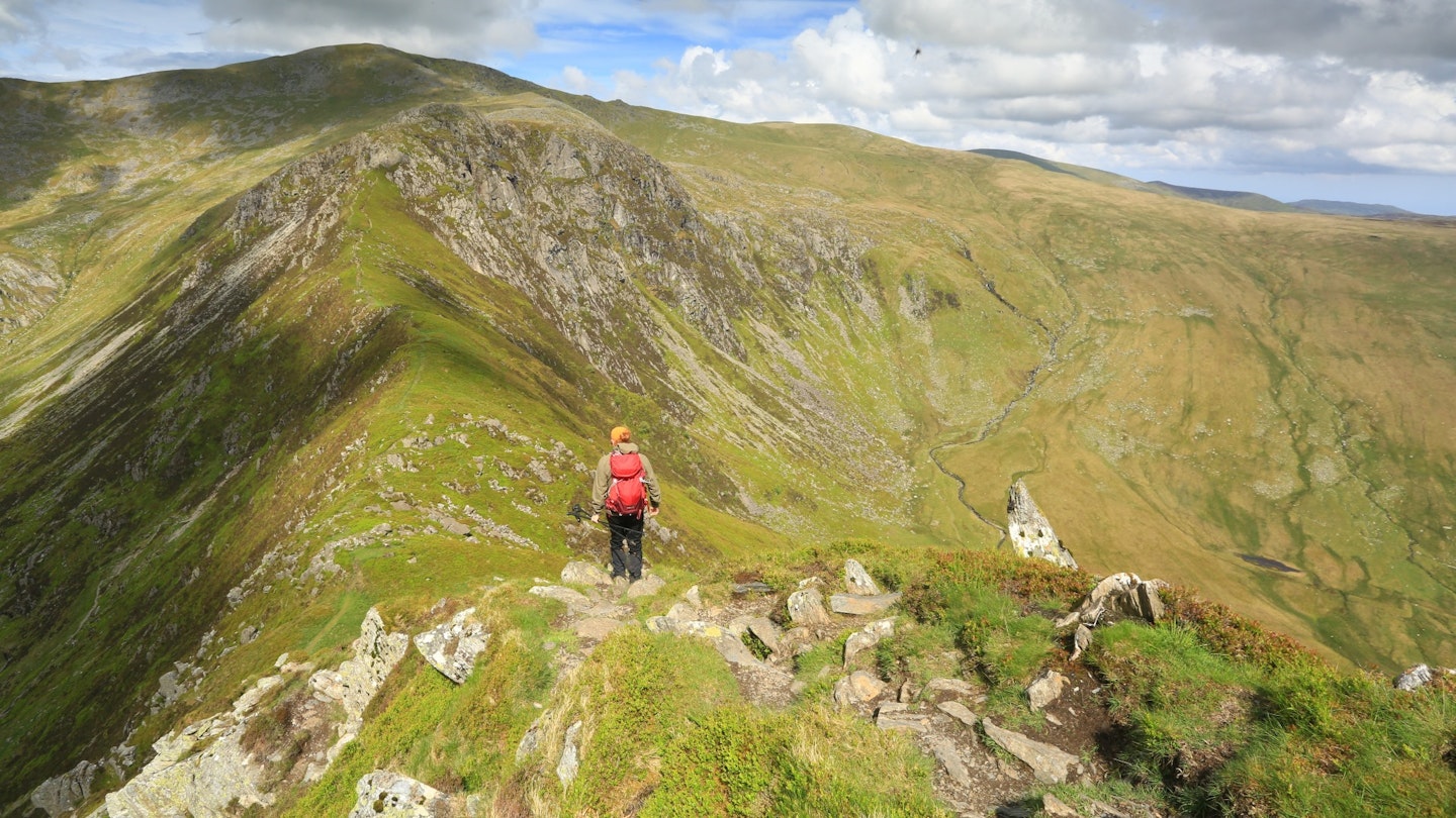 Carnedd llewelyn from ridge on Pen yr Helgi Du, Snowdonia