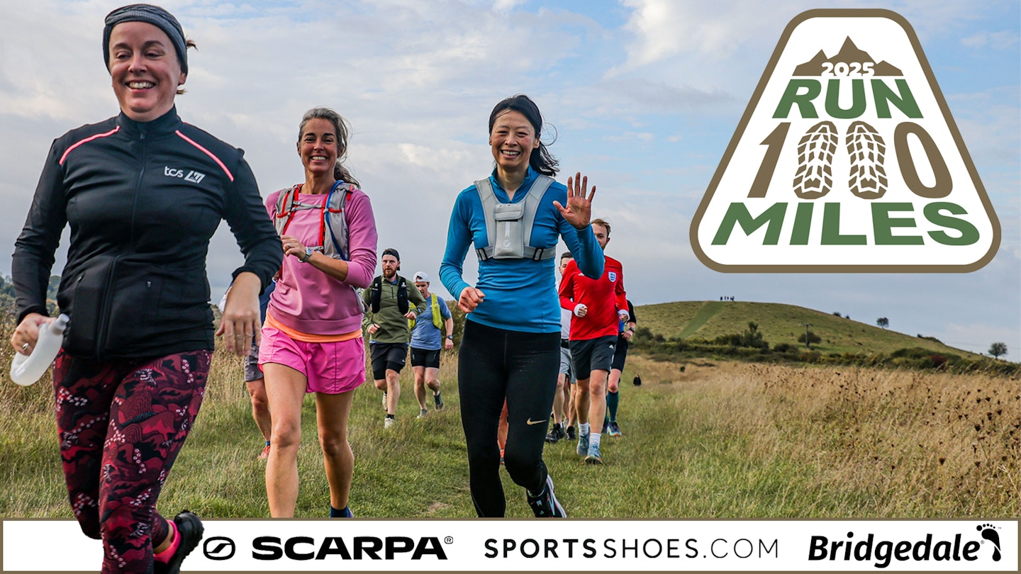 Community running with run 1000 miles 2025 logo and sponsor banner