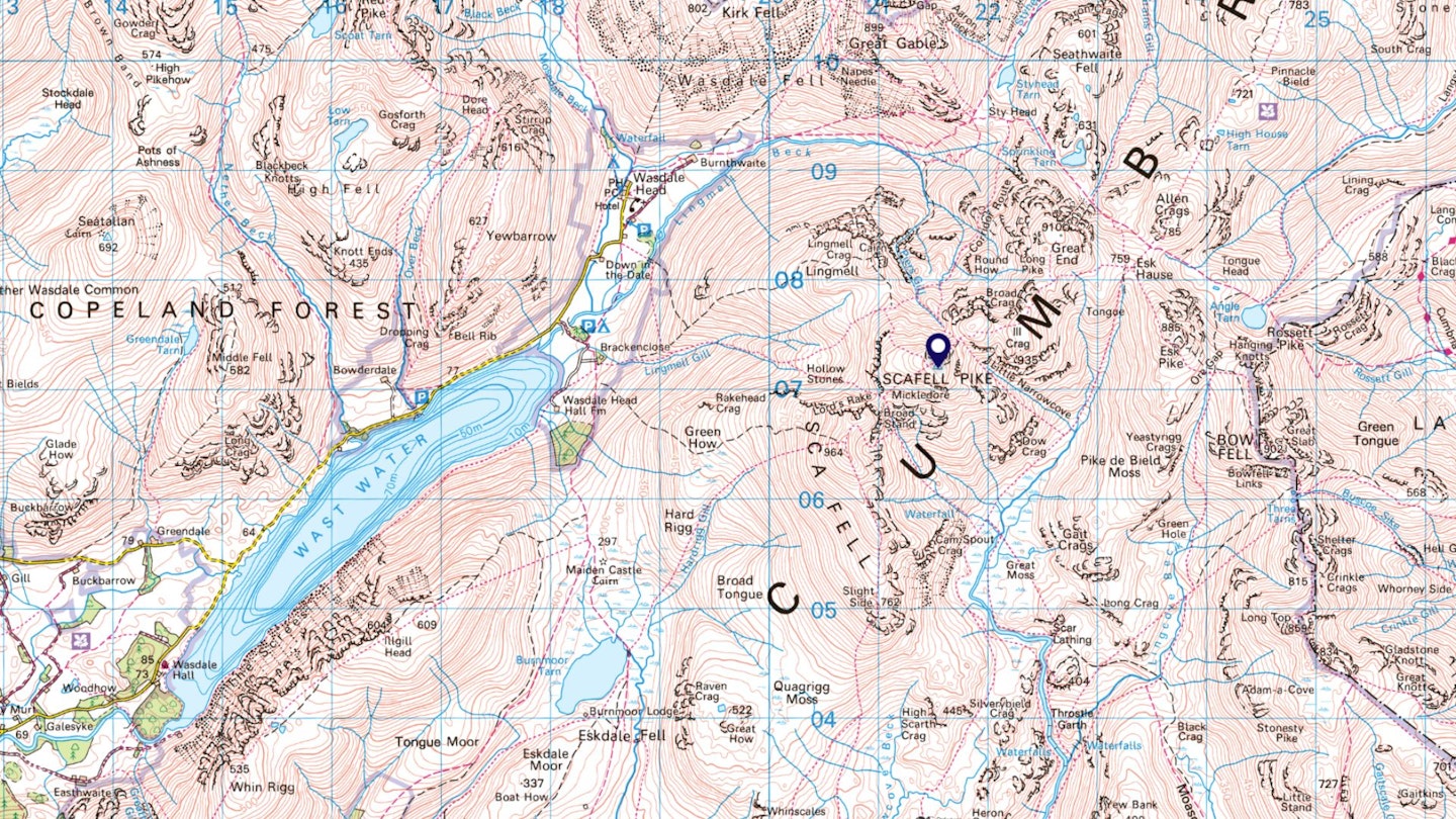 Scafell Pike location map