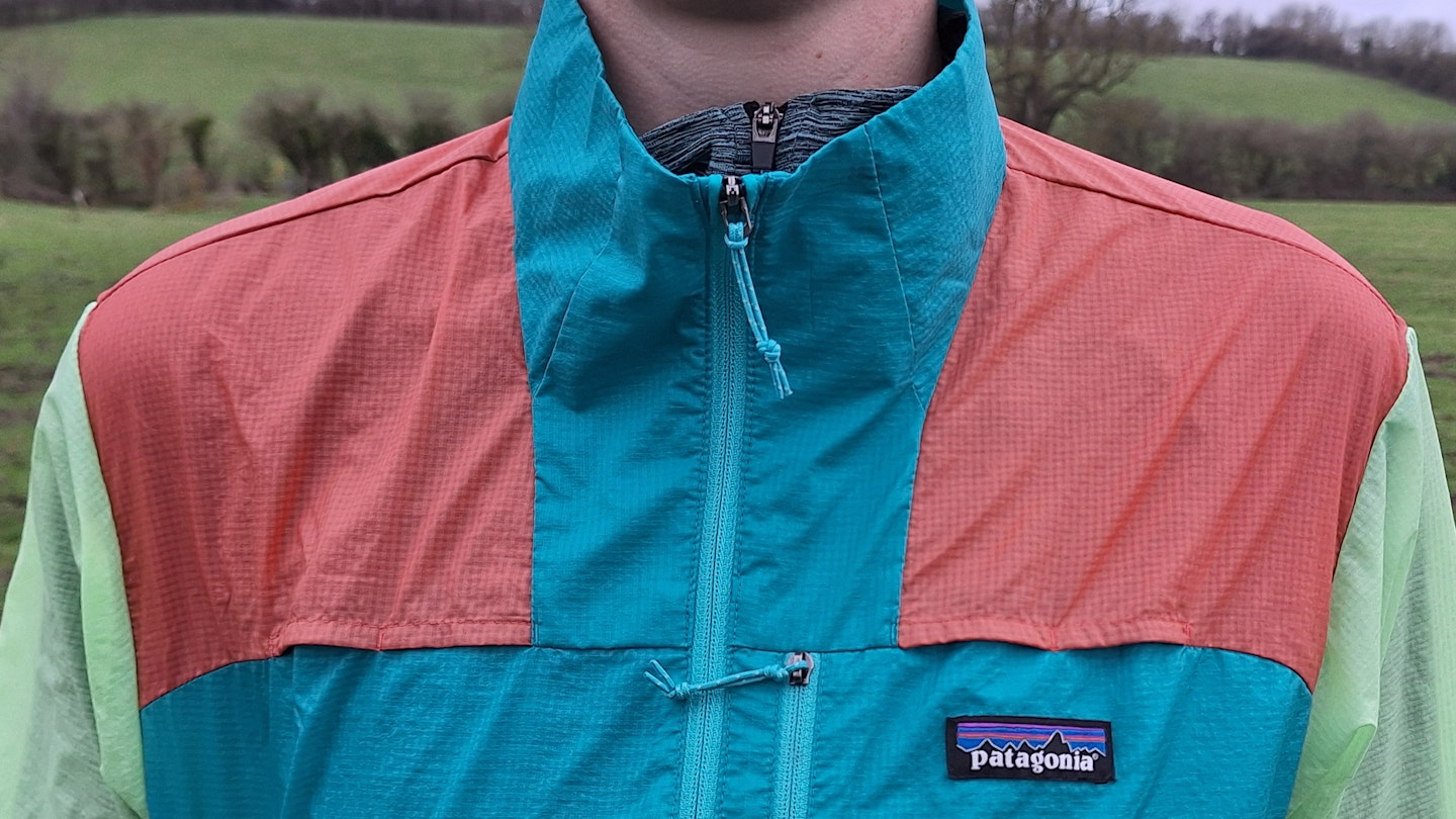 Zips of the Patagonia Houdini Stash running jacket