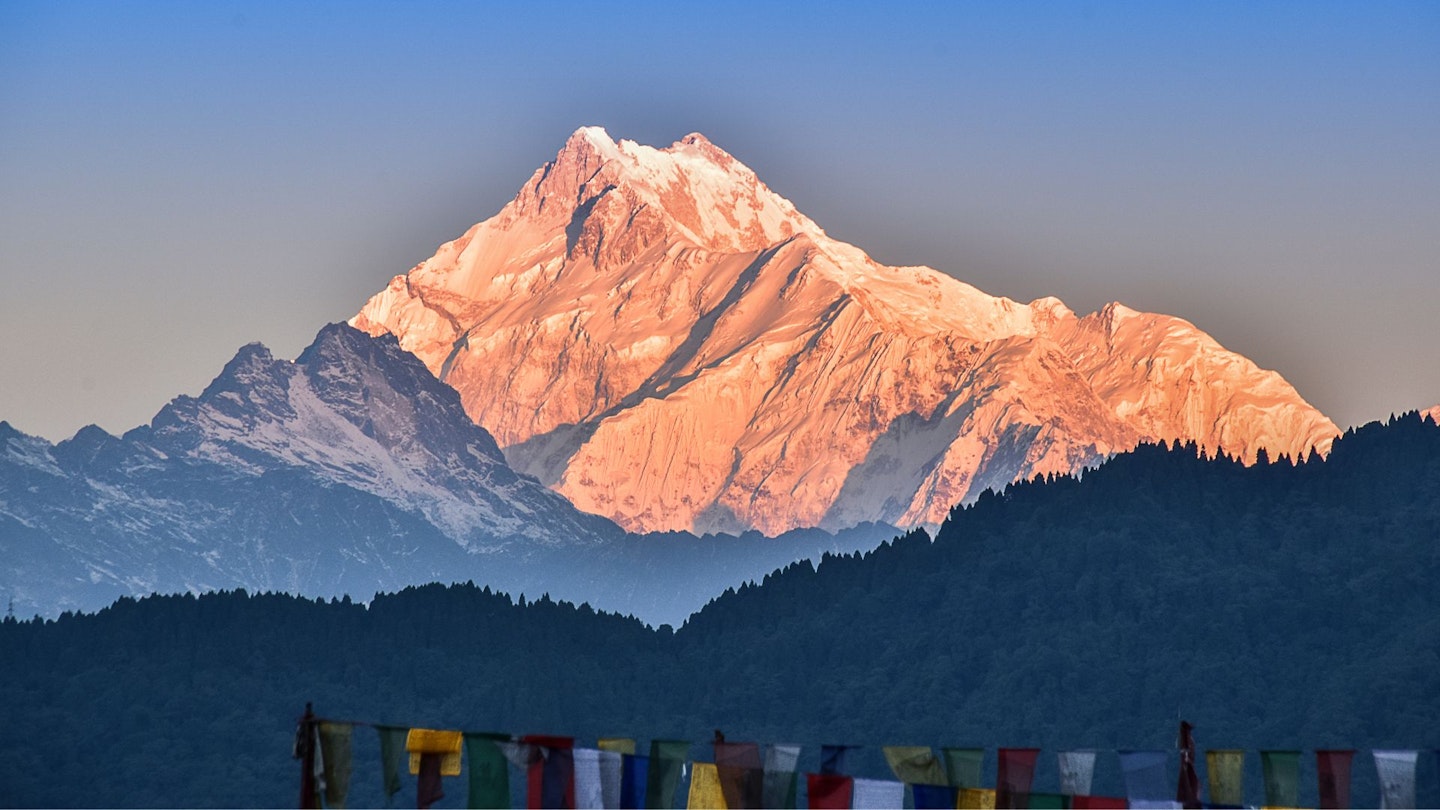 Photo of the third highest mountain in the world, Kanchenjunga