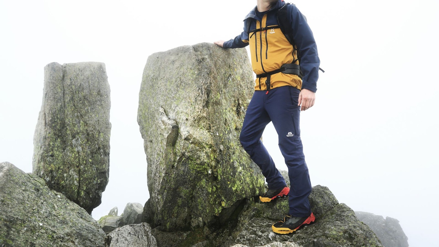 Mountain Equipment Ibex Pants in use on Tryfan