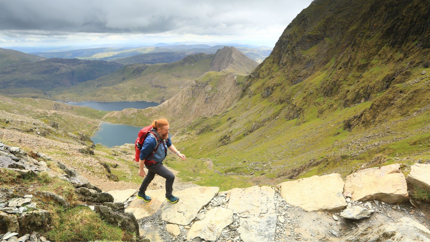 Near top of PYG Track Yr Wyddfa Snowdon