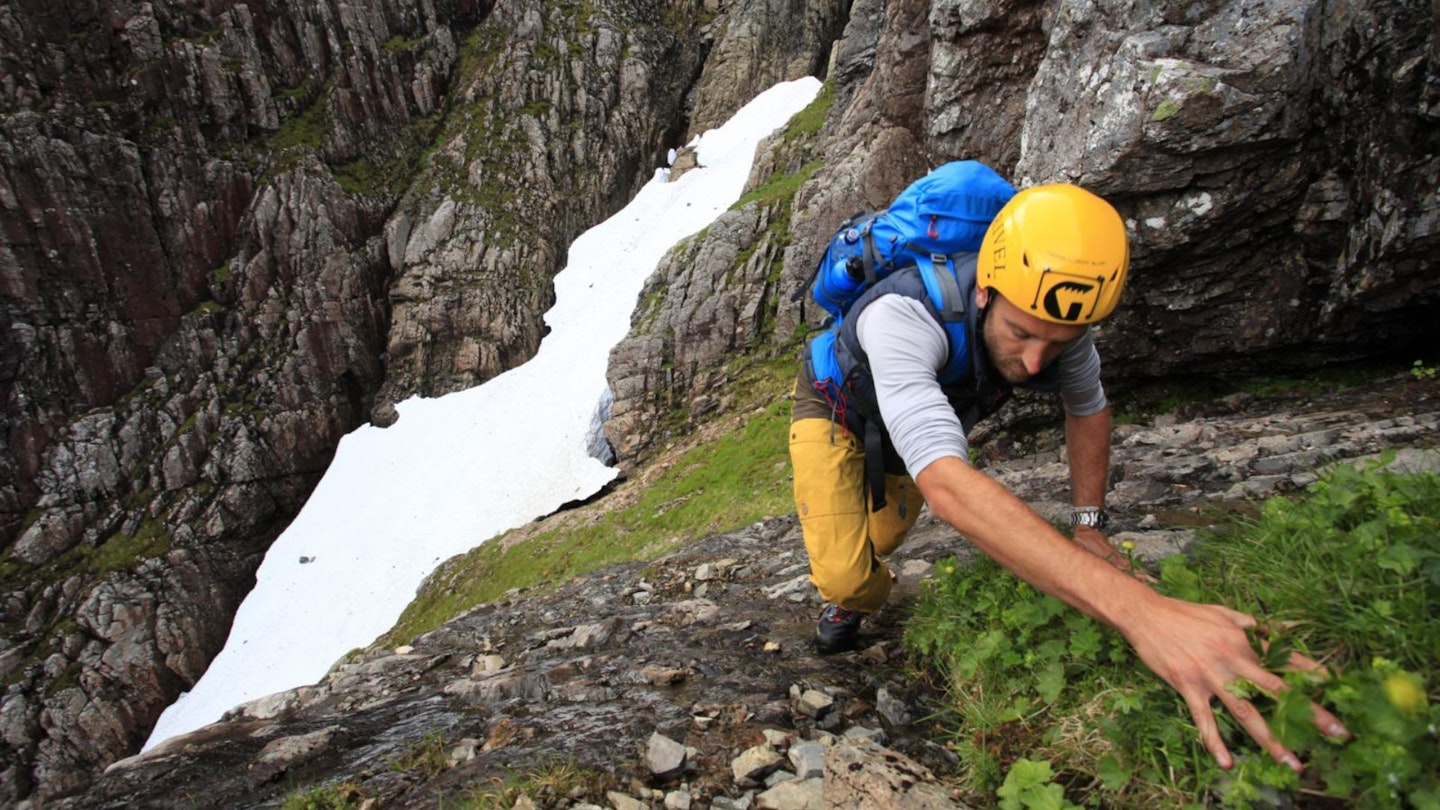 Scrambling on Ben Nevis Ledge Route