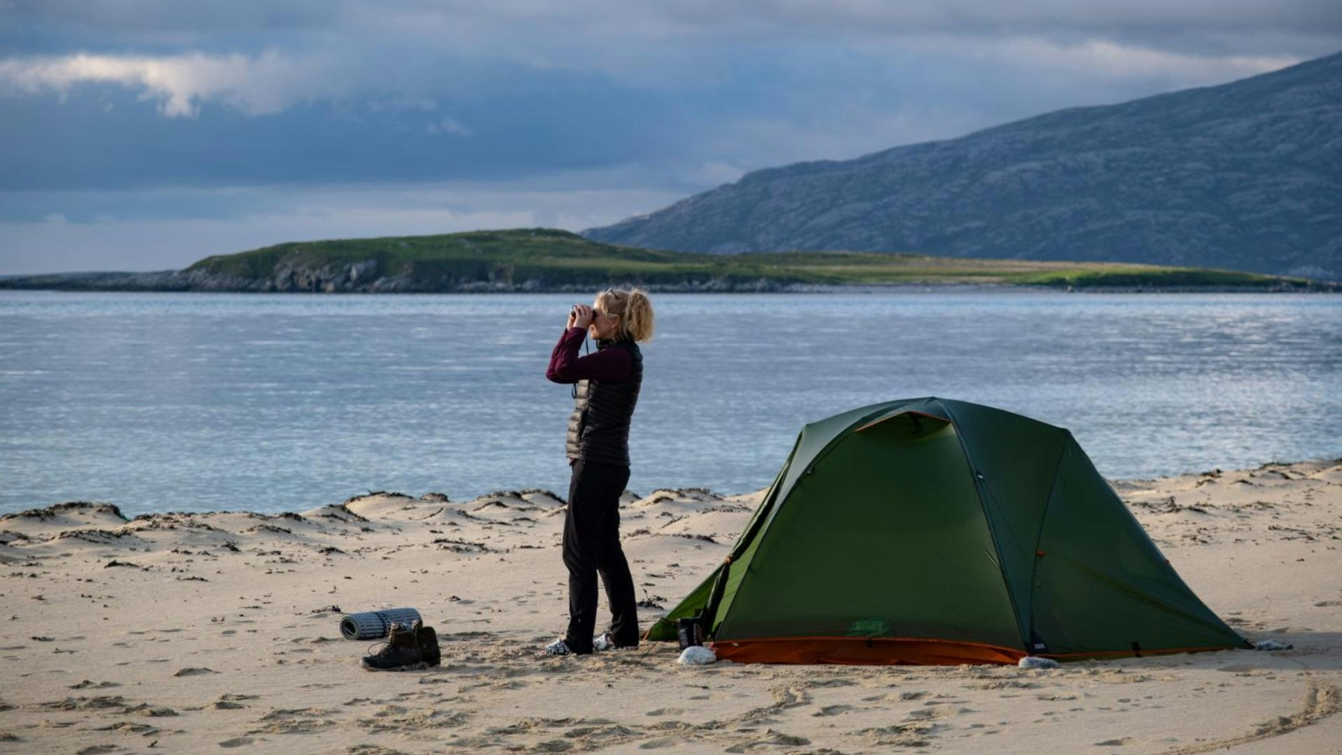 Isle of Harris, beach camping on Traigh Mheilein