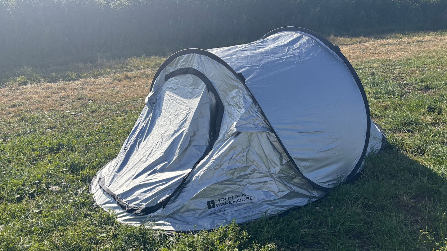 A mountain warehouse pop up tent