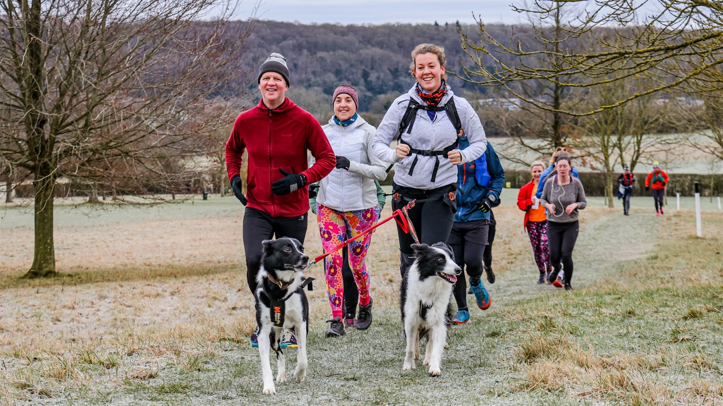 slow runners with dogs