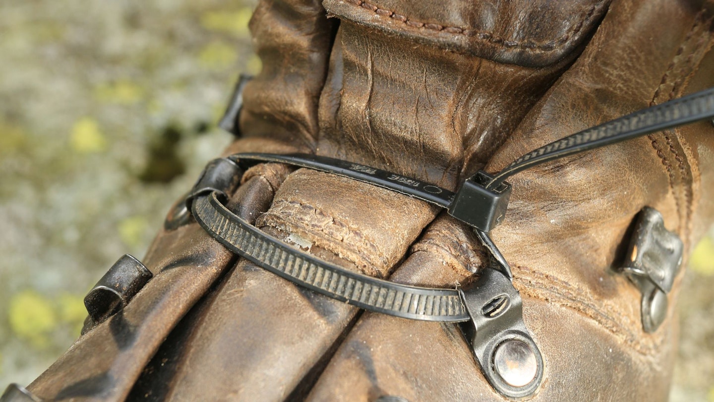 Cable ties to repair boot laces