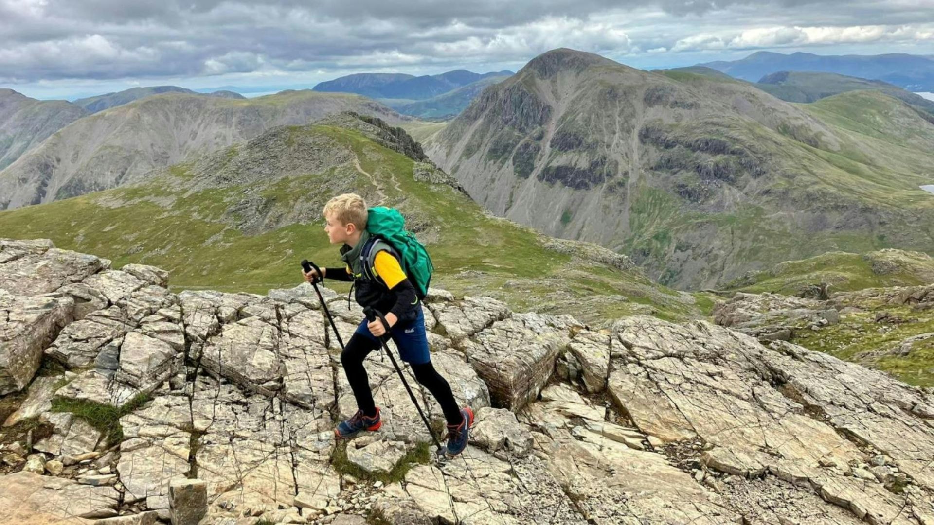 Hiking with kids on Scafell Pike