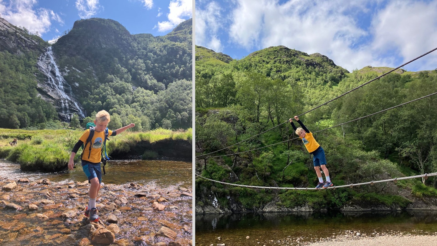 Young hiker testing the Jack Wolfskin Active shorts