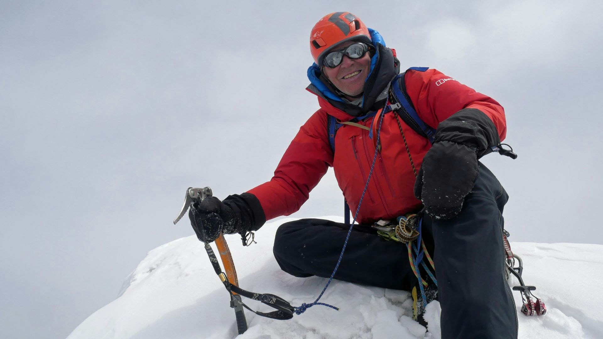 Mick Fowler on the summit of Yawash Sar