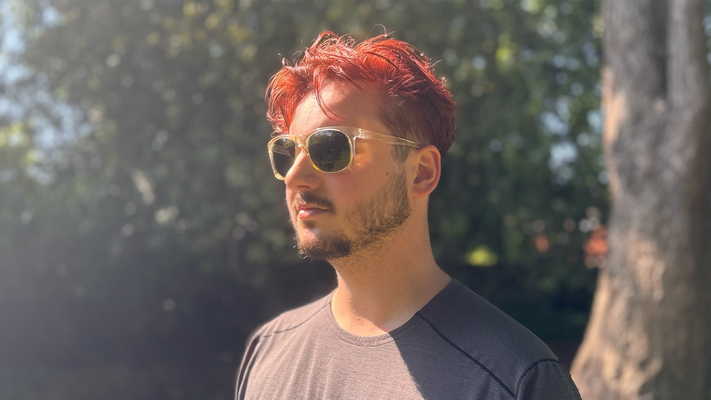 3 quarter profile of vallon ventures sunglasses