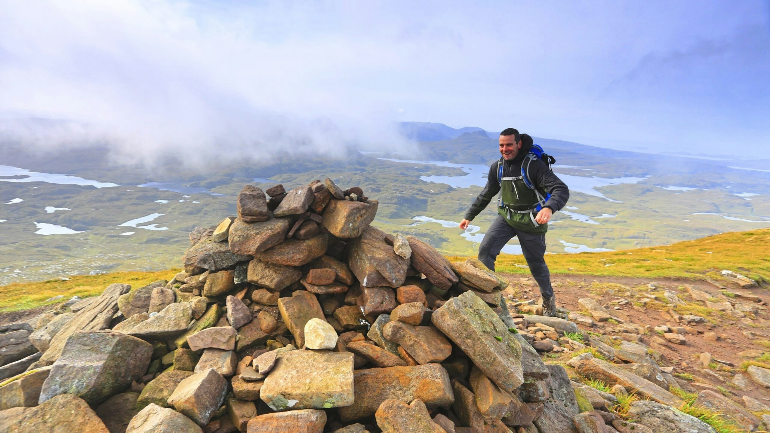 Summit of Caisteal liath Suilven Assynt Scotland Lochinver
