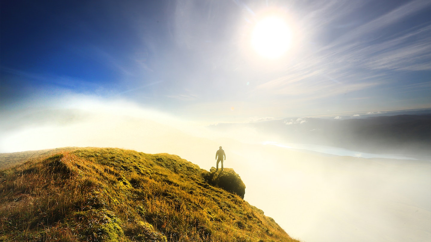 4 Tom Bailey hiking through Beinn nan Eachan Tarmachan Ridge