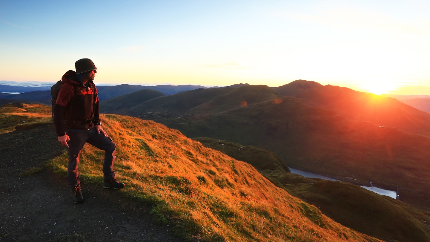 8 Tom Bailey hiking through Beinn nan Eachan Tarmachan Ridge