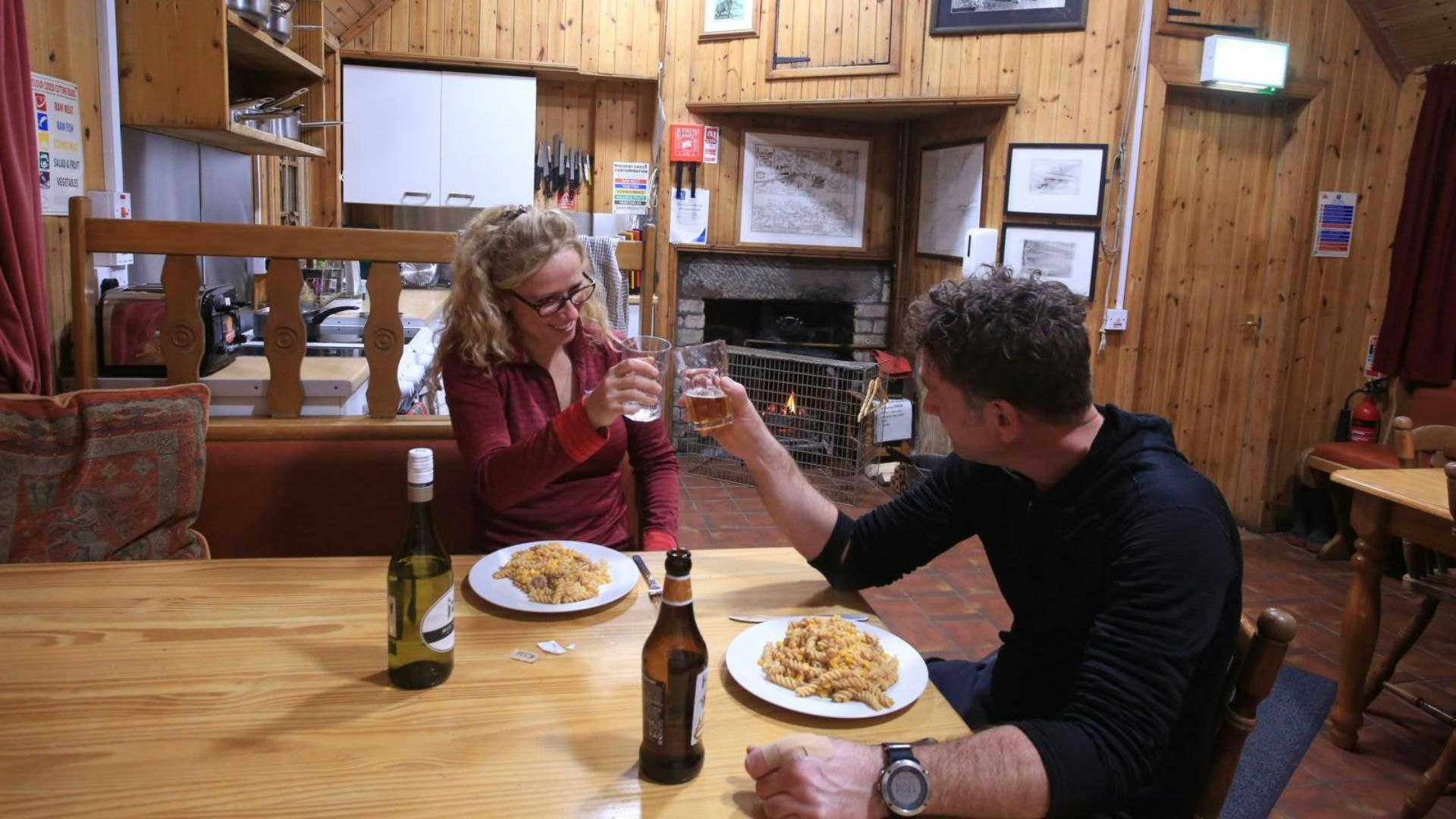 Evening meal Loch Ossian Hostel