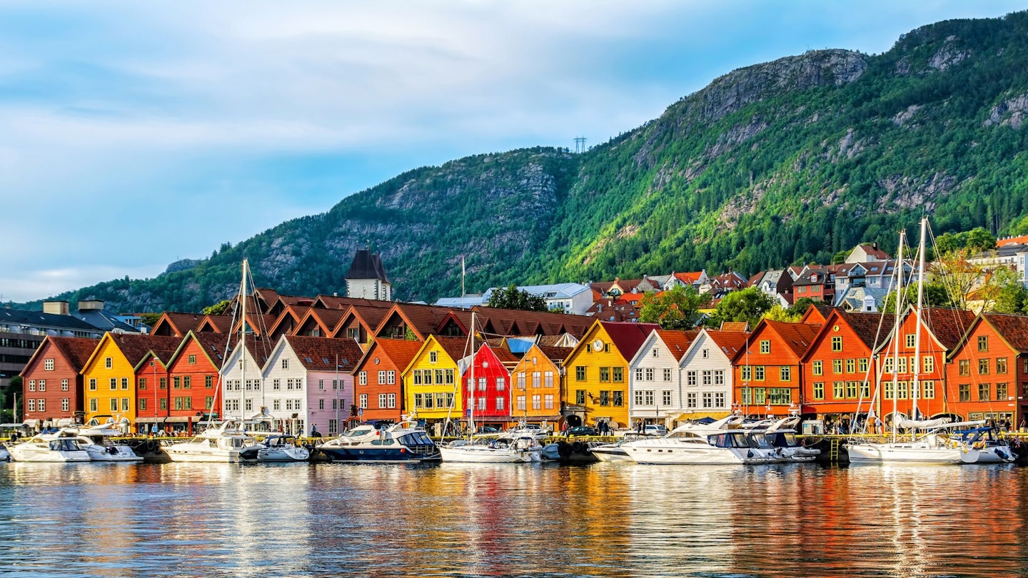 View of Bergen harbour in Norway