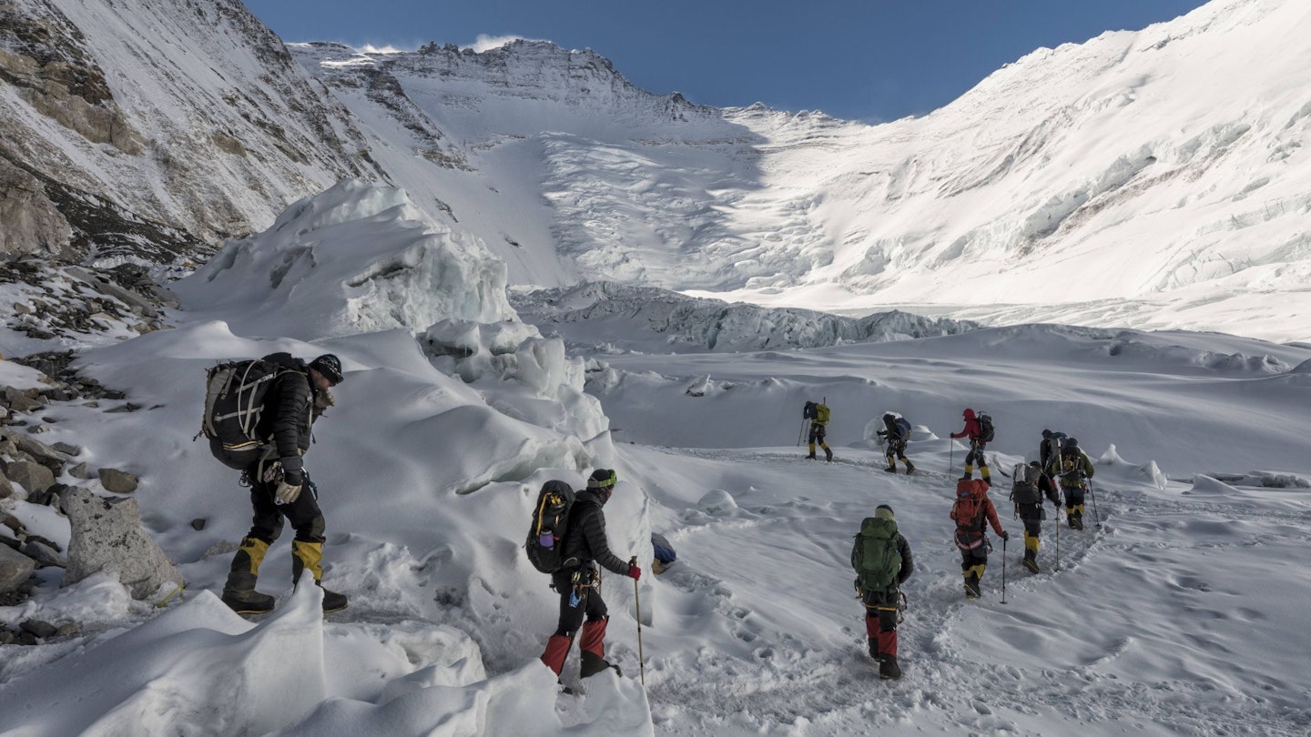 Climbers in the Western Cwm of Everest