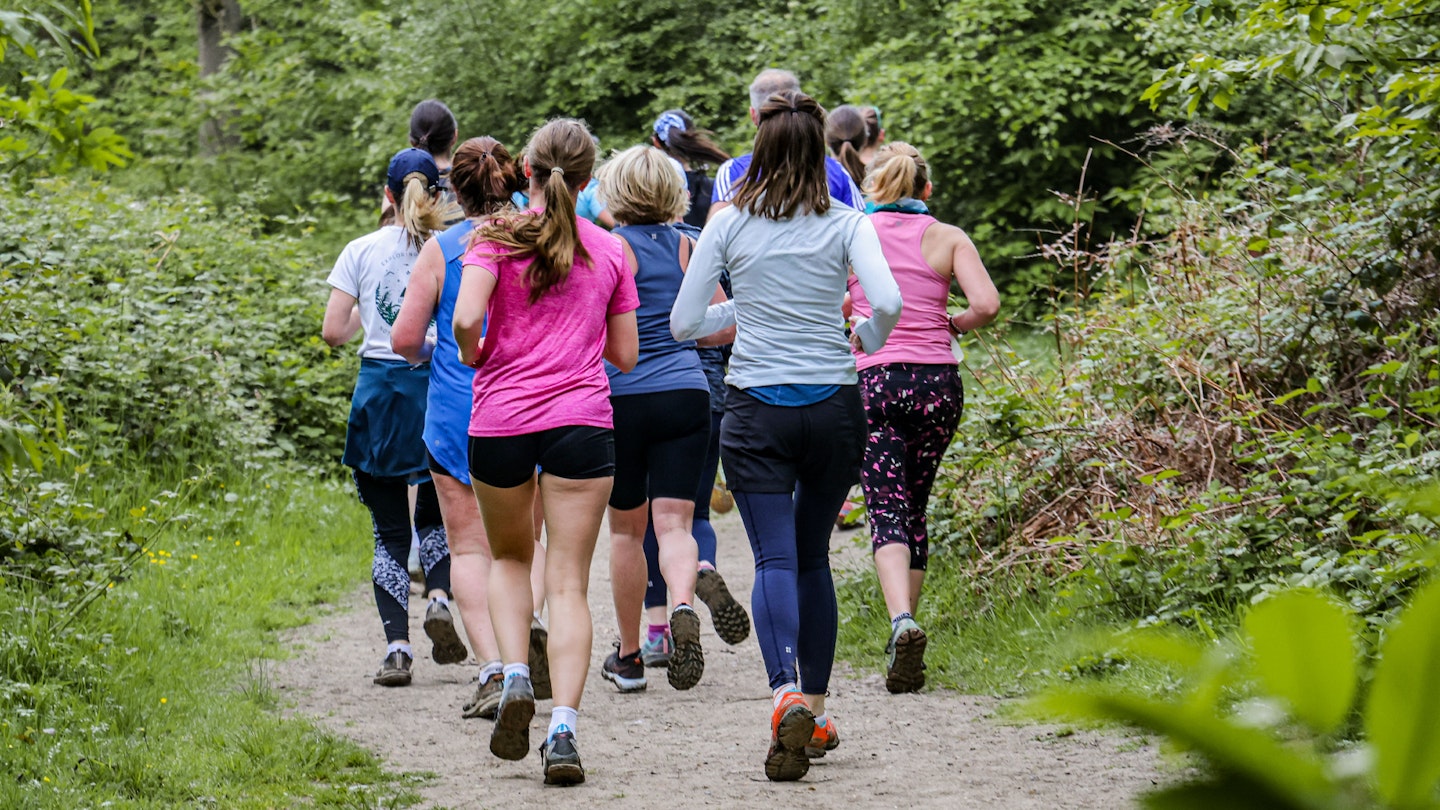 people running away