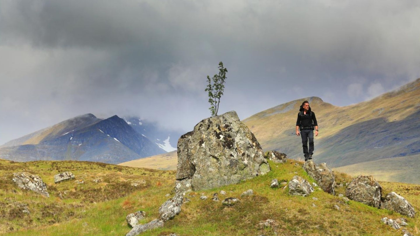 Tom hiking in the Seana Gabhail area, West Highlands
