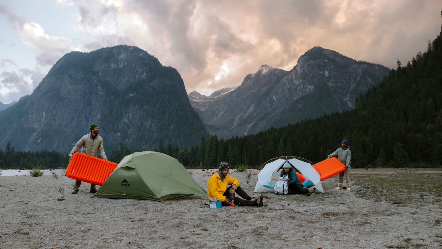 Therm-a-Rest sleeping pads on camp