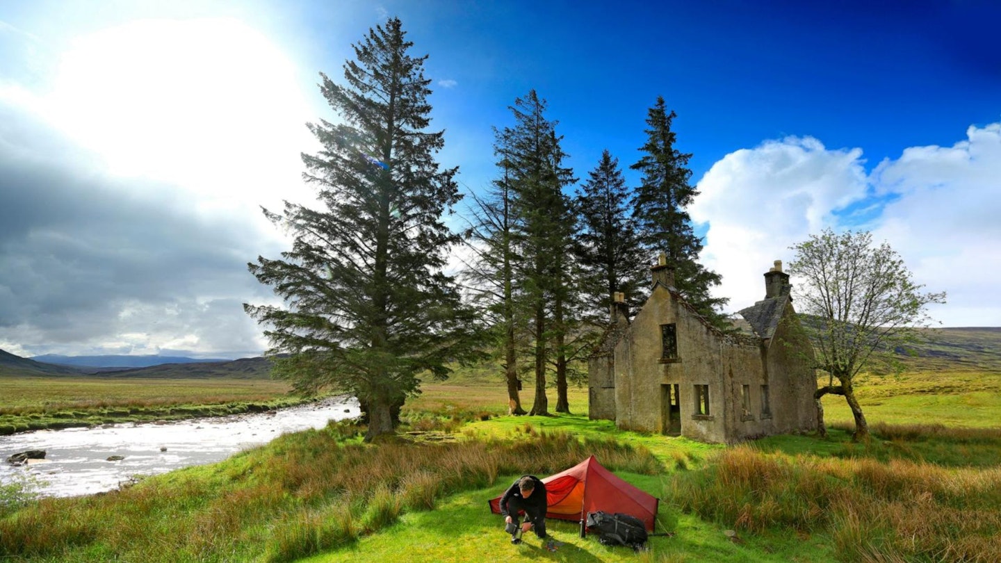 Wild camp outside Luibeilt Lodge, West Highlands