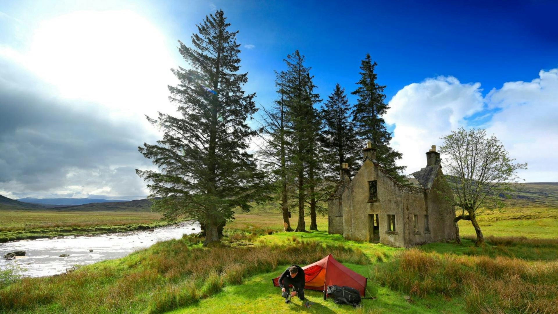 Wild camp outside Luibeilt Lodge, West Highlands