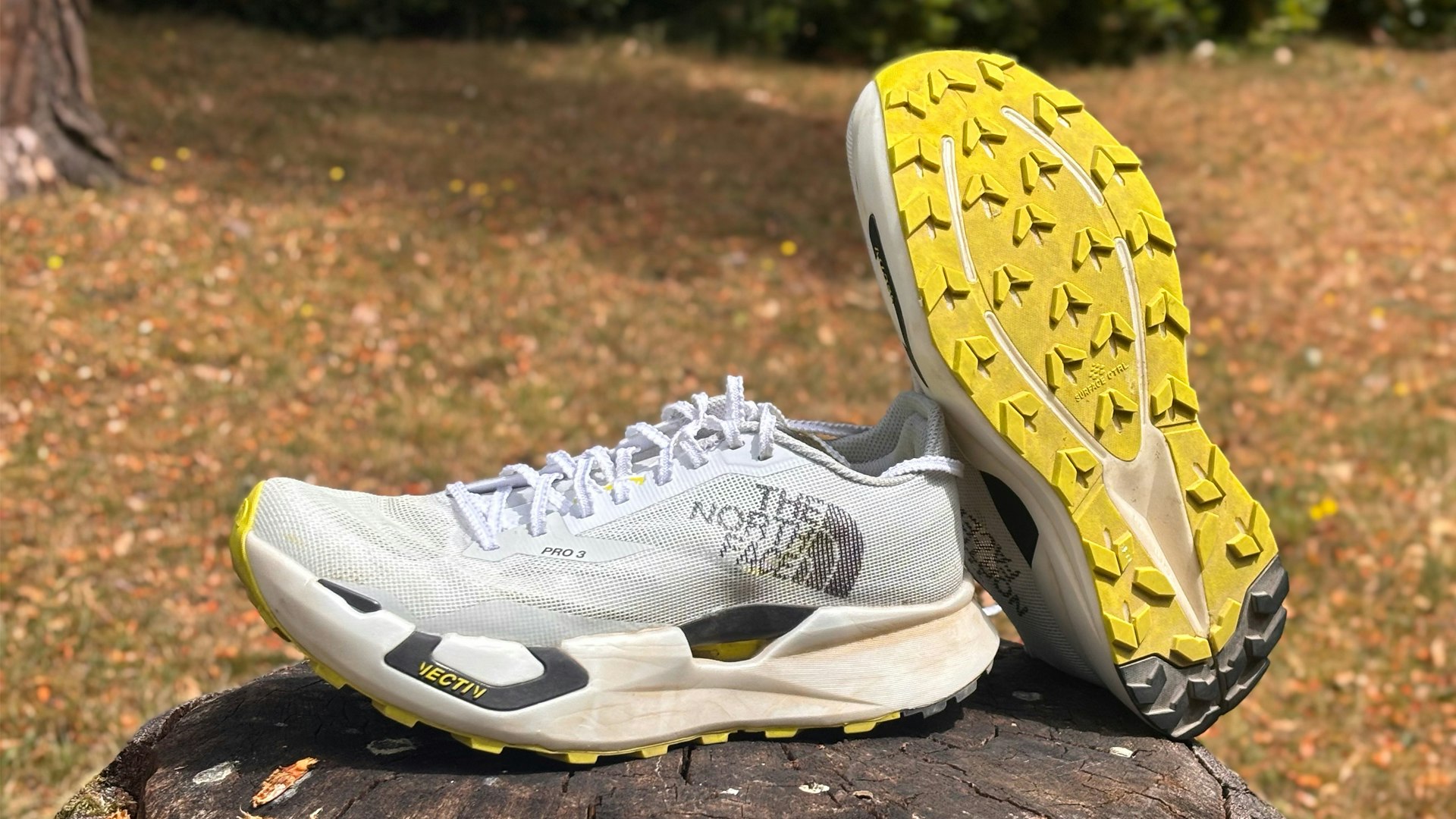 The north face vectiv pro 3 trail running shoes shot by milo wilson for review on LFTO